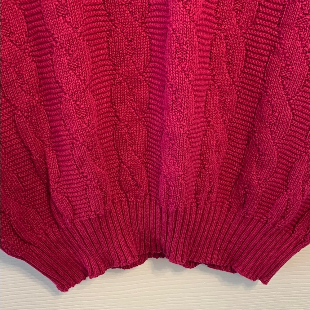 Vtg Southern Lady Women's Pink Knit Sweater 100% Cotton Made in USA size Medium - Picture 4 of 6